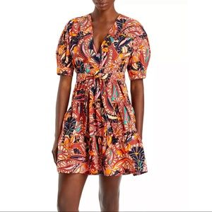 A.L.C Carey Printed Puff Sleeve Dress